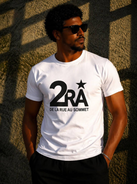 T-Shirt Blanc 2RA★ — De la Rue au Sommet