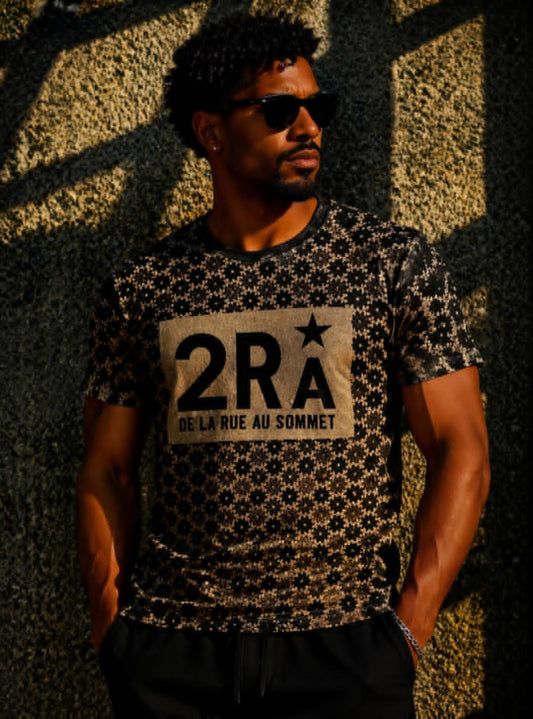 T-shirt 2RA Floral Noir — De la Rue au Sommet