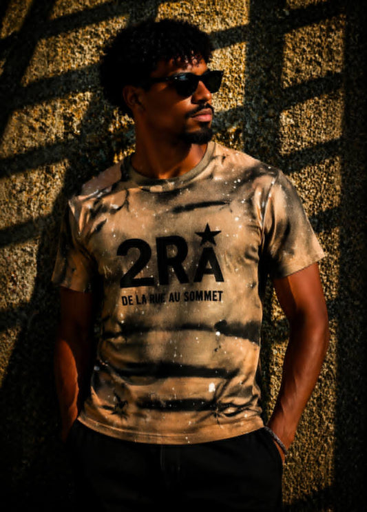T-shirt 2RA Floral Noir — De la Rue au Sommet